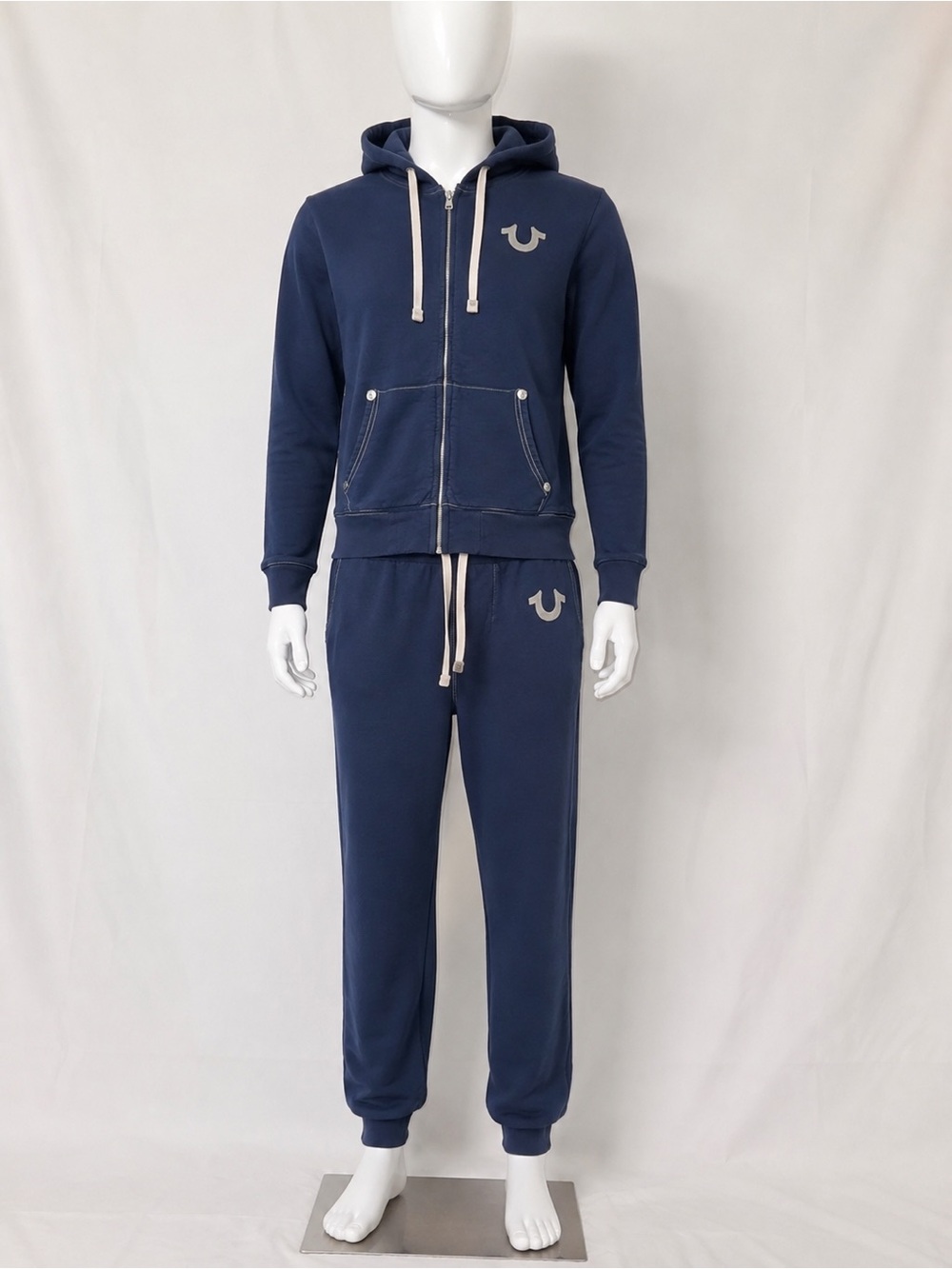 True Religion Men’s Navy Blue Tracksuit Hoodie & Jogger Pants Set